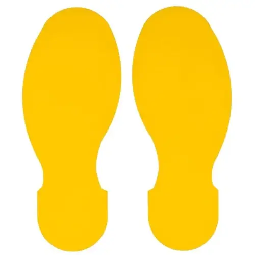 Toughstripe Floor Footprints 3.5 In W Yellow - pack of 10 Toughstripe Floor Footprints 3.5 In W Yellow - pack of 10