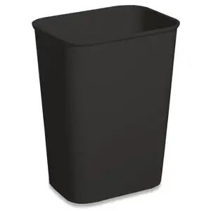 Waste-Safe MB8-BLACK 8 Qt. Decorative Trash Can (Black) - pack of 6