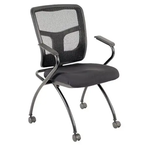 Ergonomic Black Mesh/Fabric Nesting Chair Case 0f 2 - pack of 2 Ergonomic Black Mesh/Fabric Nesting Chair Case 0f 2 - pack of 2
