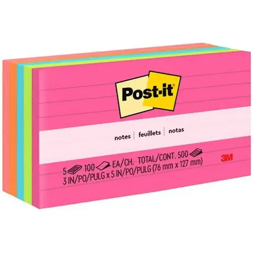 POST-IT MMM6355AN Notes Original Lined Notepads Poptimistic Color 4