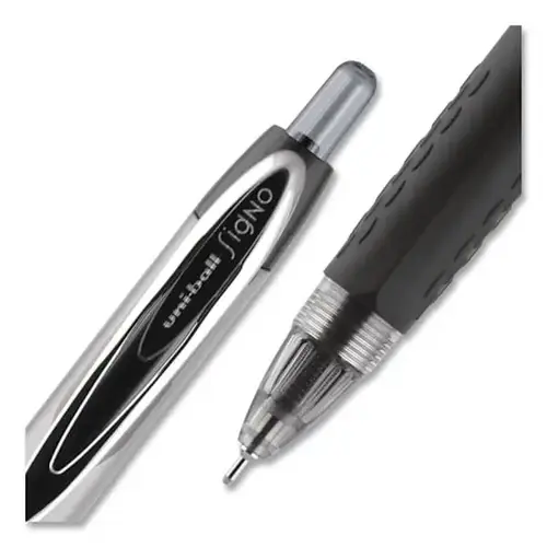 Needle Point Gel Pen 0.7 Mm Black Ink Clear/Black Brl - pack of 12 Needle Point Gel Pen 0.7 Mm Black Ink Clear/Black Brl - pack of 12