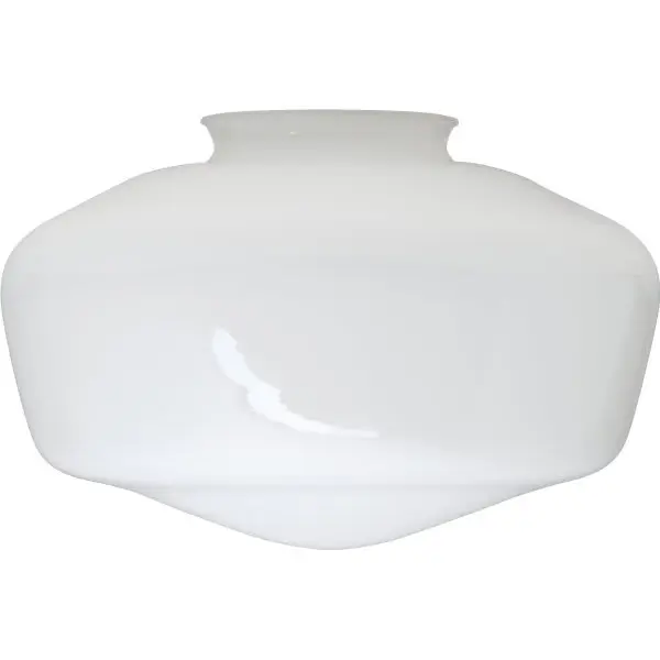 GENERIC PRIVATE BRAND White Schoolhouse Glass 5h X 7 Diameter 4 Fitter - pack of 4 318672