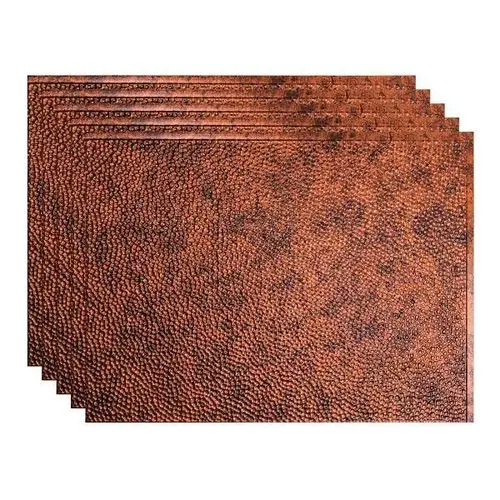 18x24 Hammered Vinyl Backsplash Panel, Moonstone Copper - pack of 5 18x24 Hammered Vinyl Backsplash Panel, Moonstone Copper - pack of 5