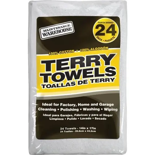 Terry Cloth Cleaning Towel - pack of 24 Terry Cloth Cleaning Towel - pack of 24