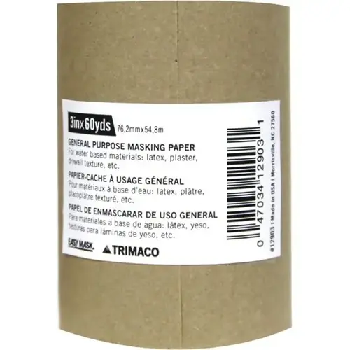 Tri Paper 3" X 180 ft General Purpose Masking Paper - pack of 24 Tri Paper 3" X 180 ft General Purpose Masking Paper - pack of 24