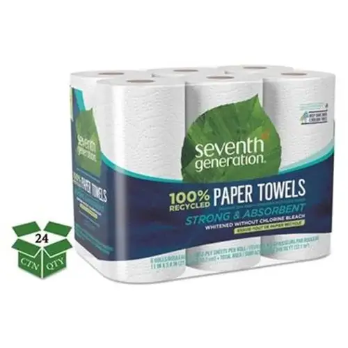 100% Recycled Paper Towel Rolls, 2-Ply - pack of 4 100% Recycled Paper Towel Rolls, 2-Ply - pack of 4
