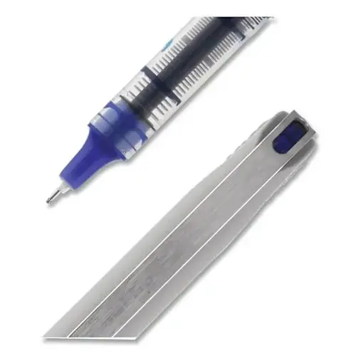 Vision Needle Pen Fine 0.7 Mm Blue Ink Gray/Clear/Blu Brl - pack of 12 Vision Needle Pen Fine 0.7 Mm Blue Ink Gray/Clear/Blu Brl - pack of 12