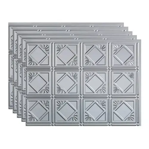 18x24 Traditional #4 Backsplash Panel, Argent Silver - pack of 5 18x24 Traditional #4 Backsplash Panel, Argent Silver - pack of 5