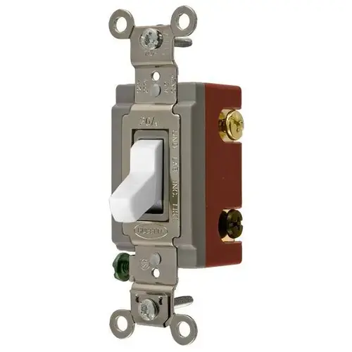 Wiring Single Pole 3-Way 120/277v X Hd Ind Tog Sw White - pack of 10 Wiring Single Pole 3-Way 120/277v X Hd Ind Tog Sw White - pack of 10