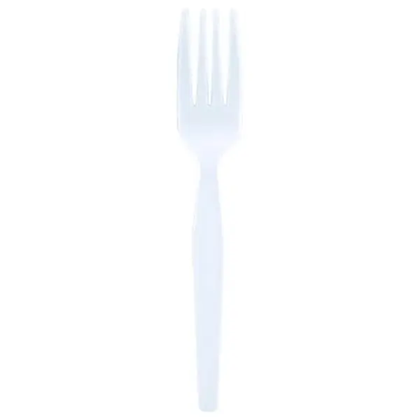 GENERIC PRIVATE BRAND Polystyrene Fork Medium Weight White - pack of 1000 HDS-S1308