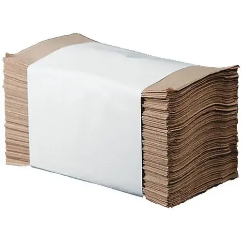 9.15 In. X 10.25 In. Natural Recycled Single-Fold 1-Ply Towel - pack of 16 9.15 In. X 10.25 In. Natural Recycled Single-Fold 1-Ply Towel - pack of 16