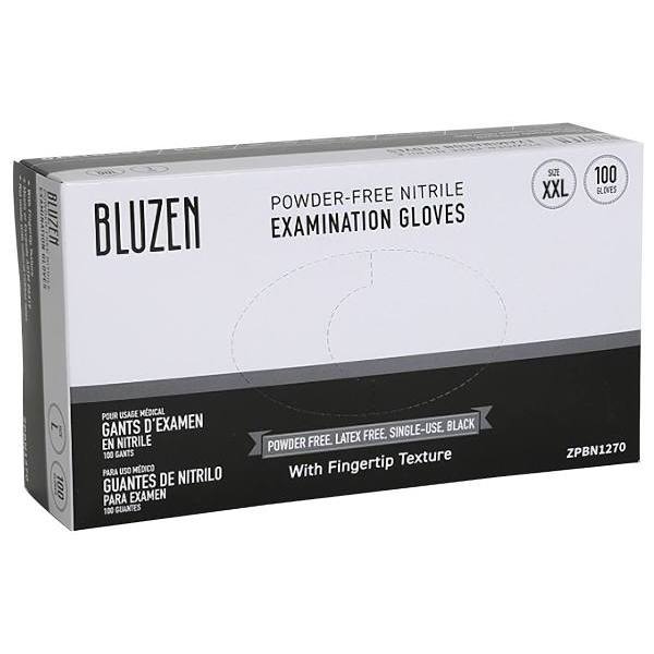 Safety Works SWXXL6mBK 2XL Examination Medical Nitrile Gloves 6 Mil Black - pack of 1000