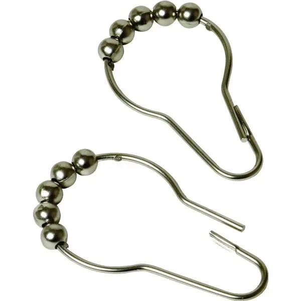 GENERIC PRIVATE BRAND Chrome Roller Curtain Rings - pack of 12 822880 GENERIC PRIVATE BRAND Chrome Roller Curtain Rings - pack of 12 822880