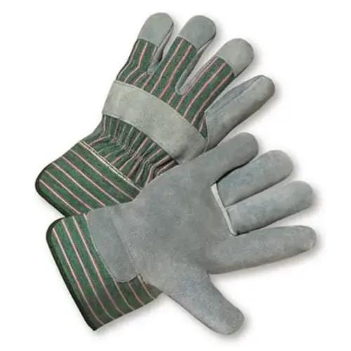 Medium Shoulder Split Leather Palm Gloves W/ 2-1/2" Safety Cuff, 4 Pair - pack of 4 Medium Shoulder Split Leather Palm Gloves W/ 2-1/2" Safety Cuff, 4 Pair - pack of 4