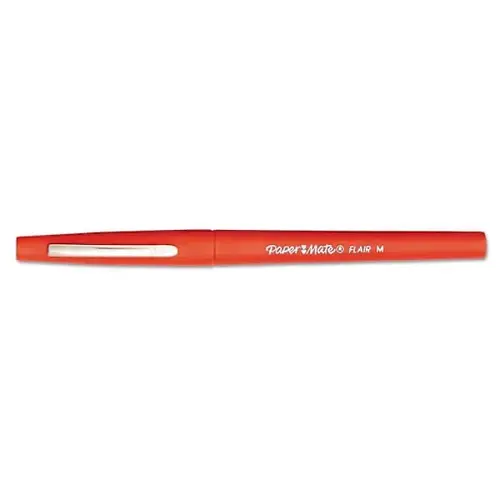 Flair Felt Tip Porous Point Pen 0.7 Mm Red Ink/Brl - pack of 12 Flair Felt Tip Porous Point Pen 0.7 Mm Red Ink/Brl - pack of 12