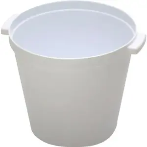 Wescon 091200WHT36 Lancaster 3 Quart Round White Plastic Ice Bucket With Handles - pack of 36