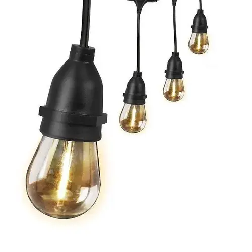 LED S14 Amber String Lights, 20 Foot - pack of 4 LED S14 Amber String Lights, 20 Foot - pack of 4