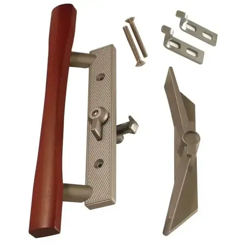 Patio Door Brown Handle Set Without Aluminum Key Lock - pack of 3 Patio Door Brown Handle Set Without Aluminum Key Lock - pack of 3