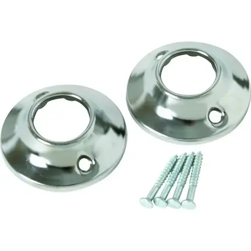 Exposed Mount Shower Rod Bracket 1" Satin Nickel 5pk - pack of 5 Exposed Mount Shower Rod Bracket 1" Satin Nickel 5pk - pack of 5