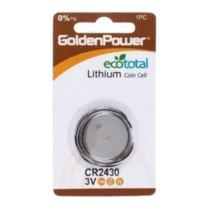 Golden Power CR2430-Bulk Cr2430 Lithium Coin Battery - pack of 10
