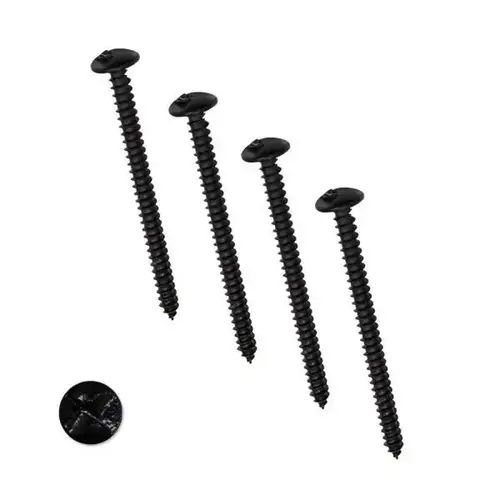 4 In. Black One-Way Screws - pack of 4 4 In. Black One-Way Screws - pack of 4