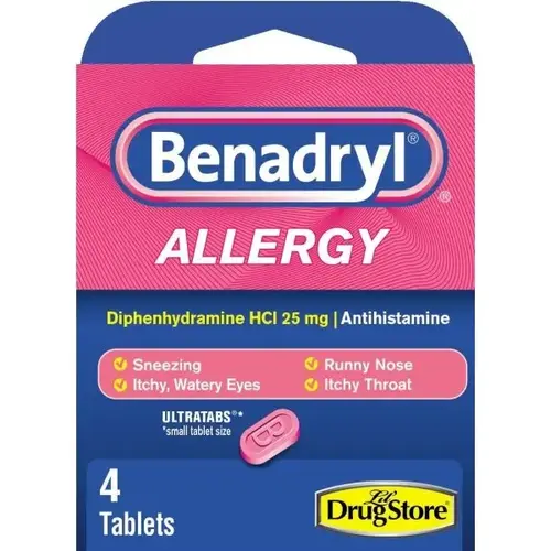 Lil Drugstore Benadryl 4 Count Retail Box - pack of 6 Lil Drugstore Benadryl 4 Count Retail Box - pack of 6