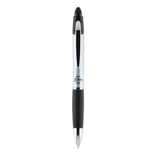 Z-Grip Max Ballpoint Pen 1 Mm Black Ink Silver/Black Brl - pack of 12 Z-Grip Max Ballpoint Pen 1 Mm Black Ink Silver/Black Brl - pack of 12