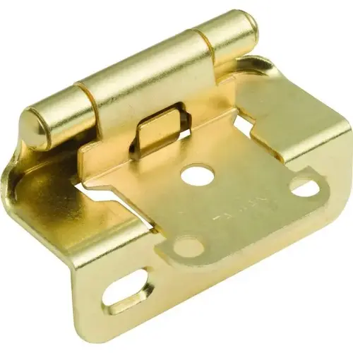 2-1/4" Self-Closing Exposed Partial Wrap Cabinet Hinge Polished Brass - pack of 2 2-1/4" Self-Closing Exposed Partial Wrap Cabinet Hinge Polished Brass - pack of 2