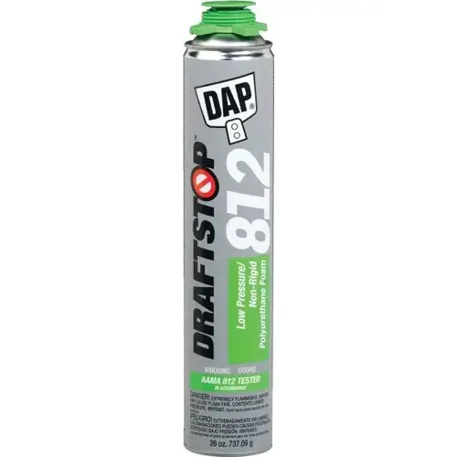 Draftstop 26 Oz 812 White Low Pressure Window And Door Foam - pack of 12 Draftstop 26 Oz 812 White Low Pressure Window And Door Foam - pack of 12