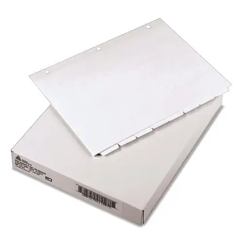 Write And Erase Plain-Tab Paper Dividers 8-Tab 11x8.5 White - pack of 24 Write And Erase Plain-Tab Paper Dividers 8-Tab 11x8.5 White - pack of 24