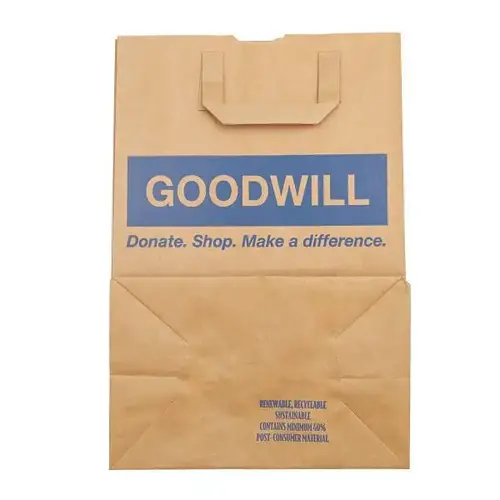 1/6 Eco Bag 70# Handle Bag Goodwill - pack of 300 1/6 Eco Bag 70# Handle Bag Goodwill - pack of 300