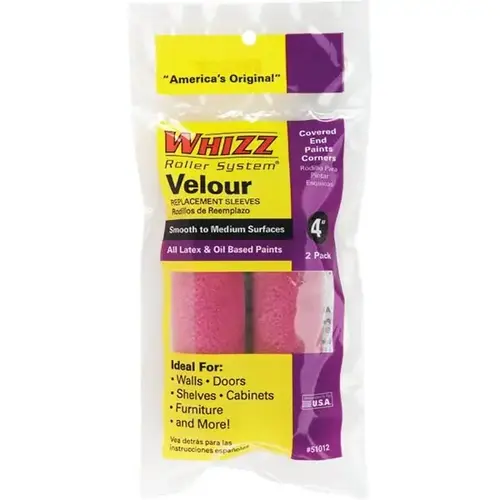 51012 4" Purple Velour 3/16" Nap Mini Roller - pack of 20 51012 4" Purple Velour 3/16" Nap Mini Roller - pack of 20