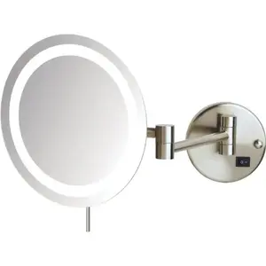 Sharper Image JRT718NL 8x Led Lighted Wall Mounted Mirror Nickel Finish - pack of 4