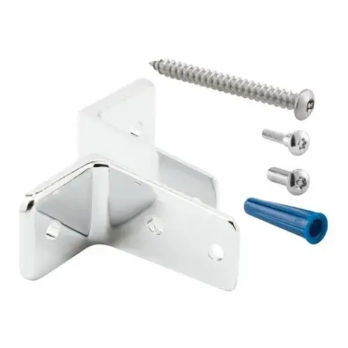 Two Piece Wall Brackets, 2-1/2 In, Zc Alloy, Chrome Set - pack of 2 Two Piece Wall Brackets, 2-1/2 In, Zc Alloy, Chrome Set - pack of 2