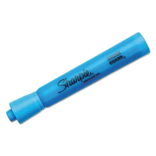 Tank Style Highlighters Blue Ink Chisel Tip Blue Barrel - pack of 12 Tank Style Highlighters Blue Ink Chisel Tip Blue Barrel - pack of 12