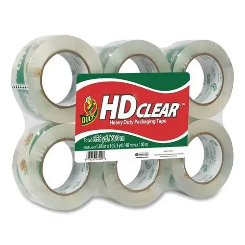 Heavy-Duty Carton Packaging Tape 3" Core 1.88"X109.3 Yds Clear - pack of 6 Heavy-Duty Carton Packaging Tape 3" Core 1.88"X109.3 Yds Clear - pack of 6