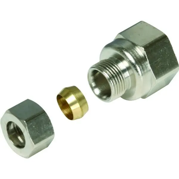 GENERIC PRIVATE BRAND Watts Chrome-Plated Brass Reducing Union 1/2 Fip X 3/8 - pack of 2 GVS-1043
