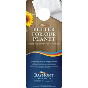 Baymont Inn S-CS-BAY-T-1802 & Suites Conversation Hanger - pack of 100