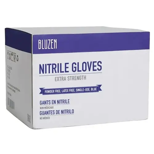 Bluzen Nitrile Gloves, 5 Mil, Blue, Extra Large - pack of 1000 Bluzen Nitrile Gloves, 5 Mil, Blue, Extra Large - pack of 1000