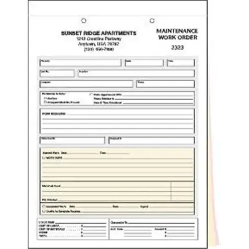 Container Maintenance Form Hd Supply 272025 Maintenance Request Forms, Large Format - pack of 100 ...