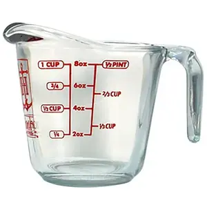 Anchor Industries 55175 1 Cup Glass Measuring Cup, 4 Per Case - pack of 4