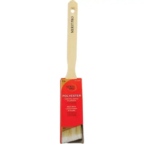 00048 1-1/2" 100% Polyester Angle Sash Brush - pack of 12 00048 1-1/2" 100% Polyester Angle Sash Brush - pack of 12