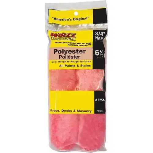 44231 6-1/2" Pink Polyester 3/4" Nap Mini Roller - pack of 20 44231 6-1/2" Pink Polyester 3/4" Nap Mini Roller - pack of 20
