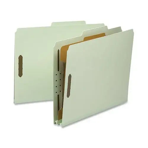 2/5 Tab Classification Folder 8.5" X11" Gray/Green - pack of 10 2/5 Tab Classification Folder 8.5" X11" Gray/Green - pack of 10