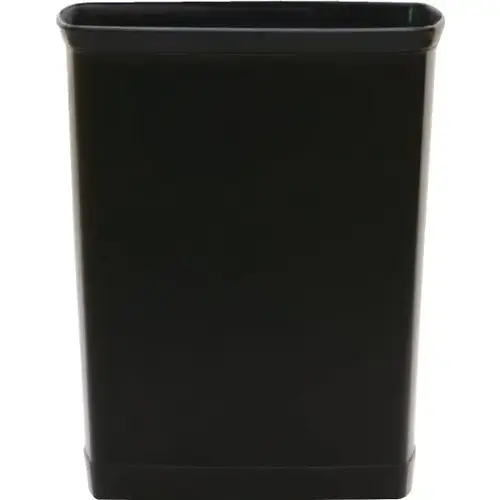 Lancaster 7 Quart Rectagular Black Wastebasket - pack of 12 Lancaster 7 Quart Rectagular Black Wastebasket - pack of 12