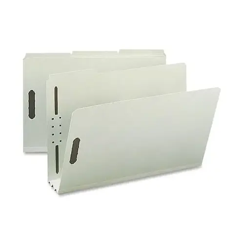 1/3 Tab Cut Legal Fastener Folder 8.5"X14" Gray/Green - pack of 25 1/3 Tab Cut Legal Fastener Folder 8.5"X14" Gray/Green - pack of 25