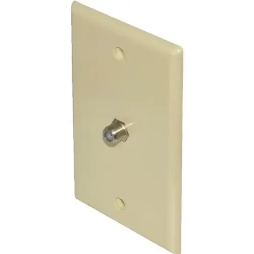 Newhouse Hardware Single Cable Wall Plate, Ivory, Pack of 5 Newhouse Hardware Single Cable Wall Plate, Ivory, Pack of 5