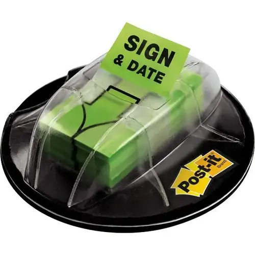 Sign&date Flags W/Desk Grip Dispenser 1x1.75 Bright Green - pack of 200 Sign&date Flags W/Desk Grip Dispenser 1x1.75 Bright Green - pack of 200