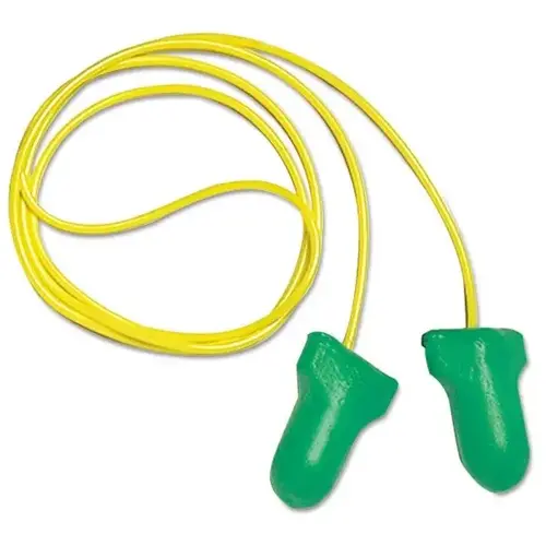 Single-Use Corded Earplugs, Green, 100-Pairs - pack of 100 Single-Use Corded Earplugs, Green, 100-Pairs - pack of 100