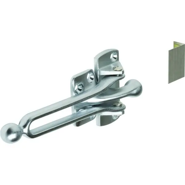 GENERIC PRIVATE BRAND 2-1/16 In Door Slide Security Door Lock Satin Chrome - pack of 10 W-043B